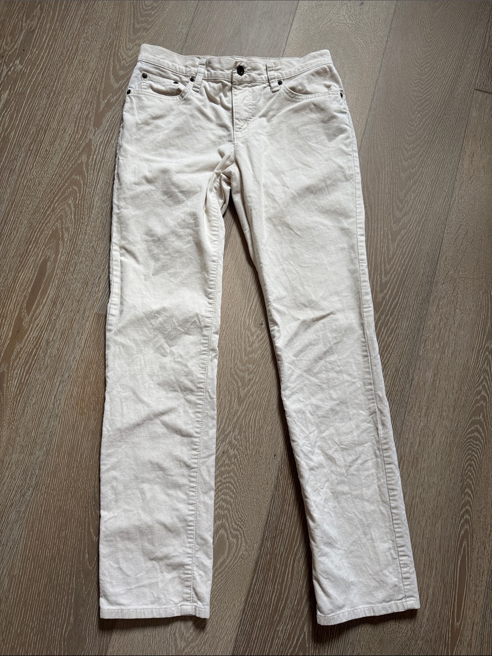 Lauren Ralph Lauren Corduroy Cream Straight-Leg Jeans